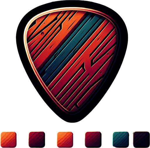 Guitar pick.
Single Game Texture.  In-Game asset.  2d.  Blank background.  High contrast.  No shadows