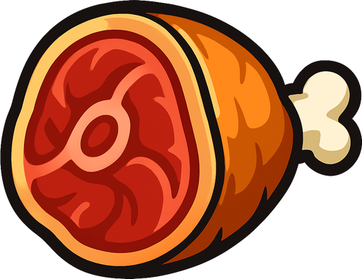 meat no background.
In-Game asset.  2d.  High contrast.  No shadows