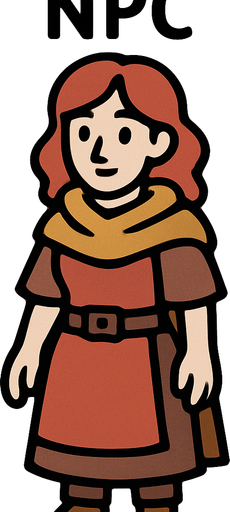 Npc.
In-Game asset.  2d.  High contrast.  No shadows