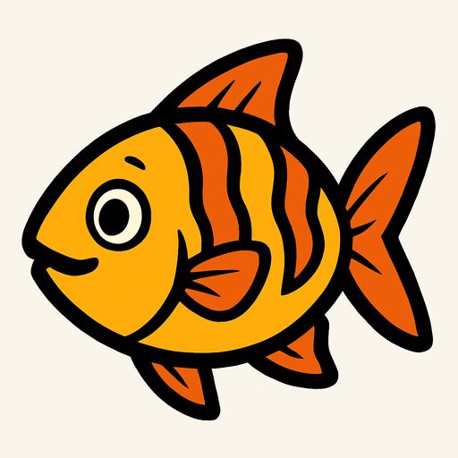 fish.
In-Game asset.  2d.  High contrast.  No shadows
