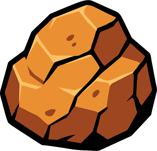 rock.
In-Game asset.  2d.  High contrast.  No shadows. cartoon
