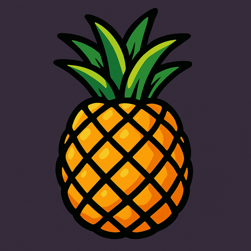 Pineapple.
In-Game asset.  2d.  High contrast.  No shadows