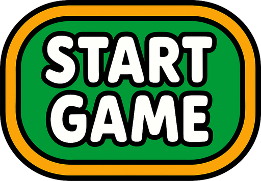start game button.
In-Game asset.  2d.  High contrast.  No shadows