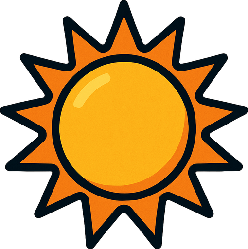 Sun.
In-Game asset.  2d.  High contrast.  No shadows