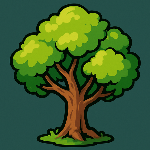 Just a tree.
In-Game asset.  2d.  High contrast.  No shadows