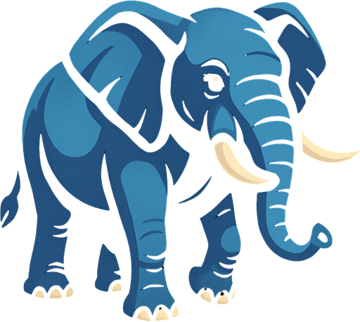 Elephant.
In-Game asset.  2d.  High contrast.  No shadows