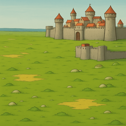 sağ üst köşeye surla çevrili bir şehir ekle