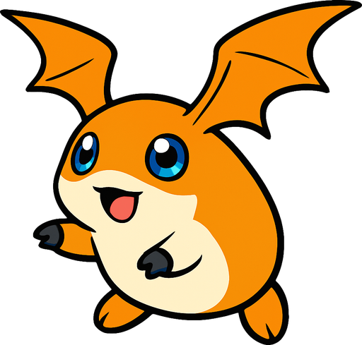 Patamon.
In-Game asset.  2d.  High contrast.  No shadows