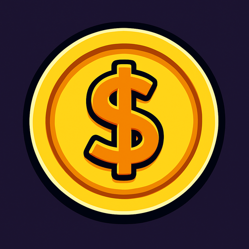coin.
In-Game asset.  2d.  High contrast.  No shadows