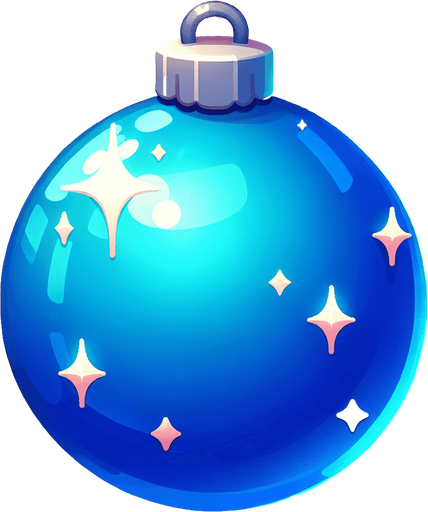 Cartoon Christmas ornament Blue
Single Game Texture. In-Game asset. 2d. Blank background. High contrast. No shadows.