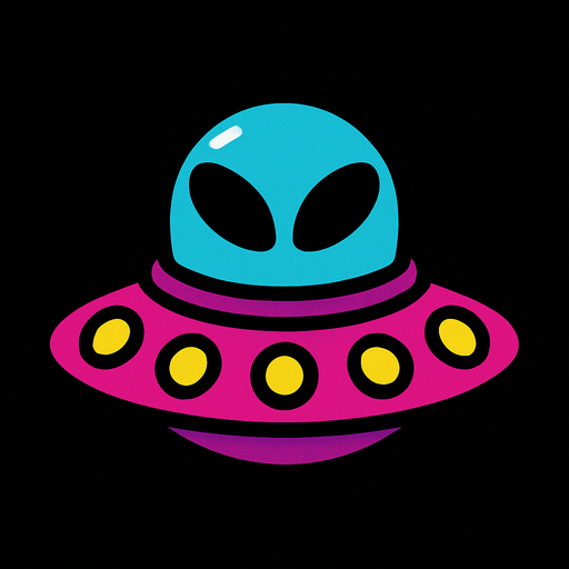 nave espacial extraterrestre.
In-Game asset.  2d.  High contrast.  No shadows