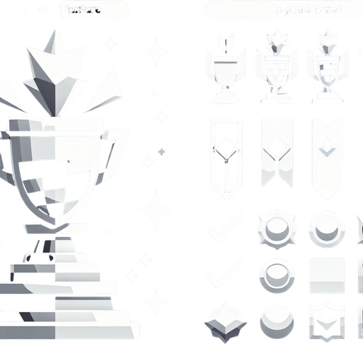 Black and white trophy. Cartoon. Pictogram
Single Game Texture.  In-Game asset.  2d.  Blank background.  High contrast.  No shadows