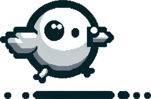 Flappy bird with no background..
Single Game Texture. In-Game asset. 2d. Blank background. High contrast. No shadows.