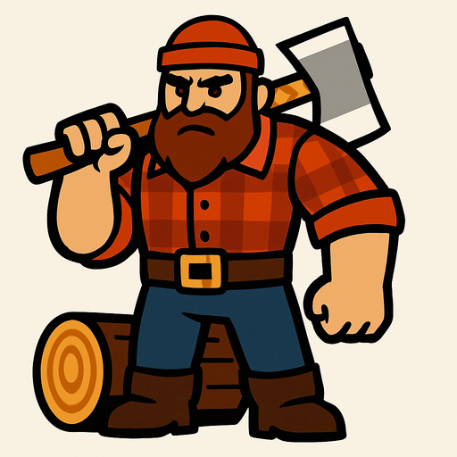 Oduncu.
In-Game asset.  2d.  High contrast.  No shadows