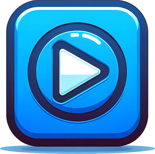 blue play button

Single Game Texture. In-Game asset. 2d. Blank background. High contrast. No shadows.