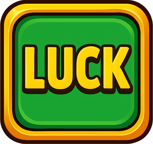luck button.
In-Game asset.  2d.  High contrast.  No shadows