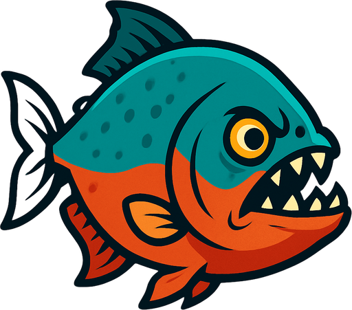 Piraña.
In-Game asset.  2d.  High contrast.  No shadows