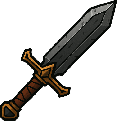espada de guerra.
In-Game asset.  2d.  High contrast.  No shadows