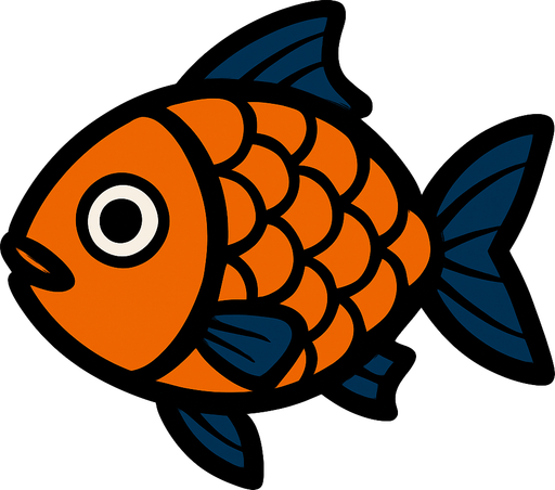 fish.
In-Game asset.  2d.  High contrast.  No shadows