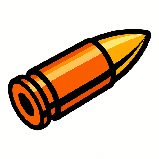 MERMİ.
In-Game asset.  2d.  High contrast.  No shadows