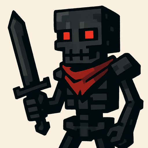 kara savaşçı bir wither iskelet çok korkunç gözükür ama iyi biridir.
In-Game asset.  2d.  High contrast.  No shadows