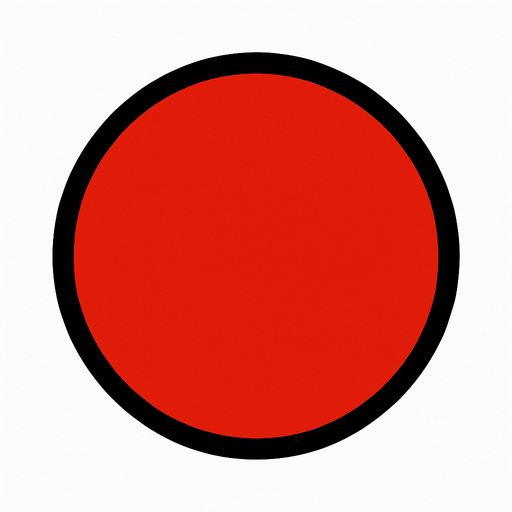 Red ball.
In-Game asset.  2d.  High contrast.  No shadows