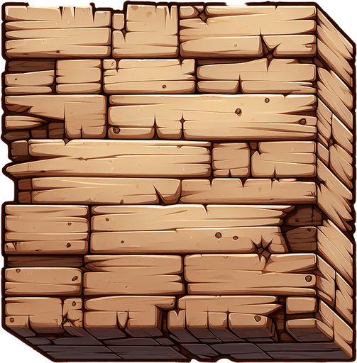 cartoon old splintered wood background.
Single Game Texture. In-Game asset. 2d. Blank background. High contrast. No shadows.