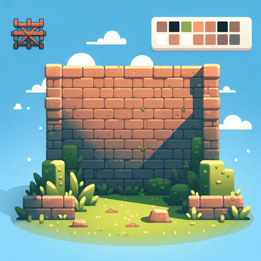 a wall backround.
Single Game Texture.  In-Game asset.  2d.  Blank background.  High contrast.  No shadows