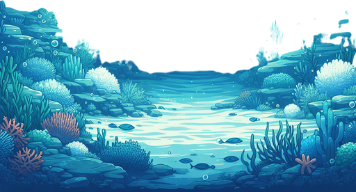 under water background.
Single Game Texture.  In-Game asset.  2d.  Blank background.  High contrast.  No shadows