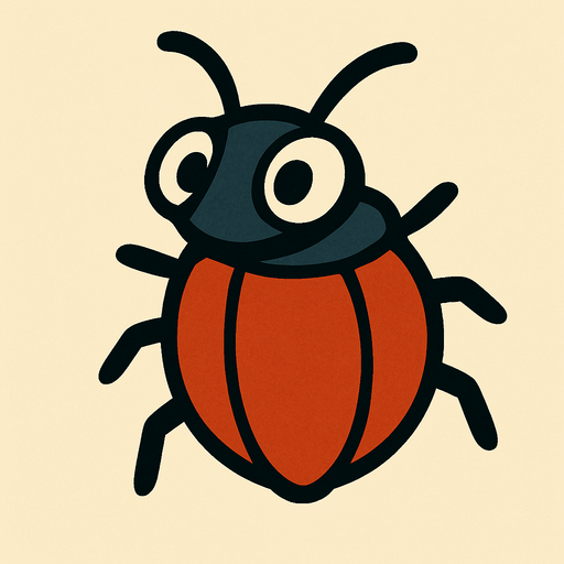 Küçük böcek.
In-Game asset.  2d.  High contrast.  No shadows