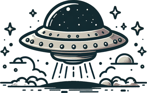 flying saucer, cartoon style.
Single Game Texture. In-Game asset. 2d. Blank background. High contrast. No shadows.