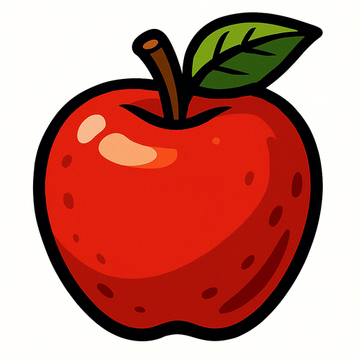 Elma resmi oluştur.
In-Game asset.  High contrast.  No shadows