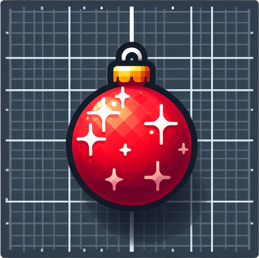 A red christmass tree ball decoration Single Game Texture. In-Game asset. 2d. Blank background. High contrast. No shadows.