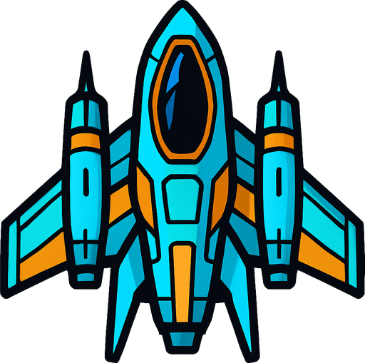 uzay gemısı.
In-Game asset.  2d.  High contrast.  No shadows
