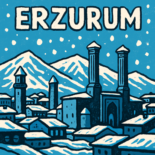 erzurum  kış ayı resmi yap.
In-Game asset.  2d.  High contrast.  No shadows