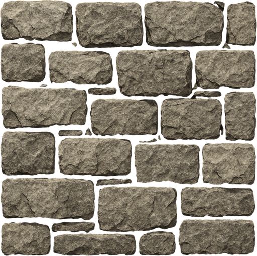 realistic stone wall.
In-Game asset.  2d.  High contrast.  No shadows