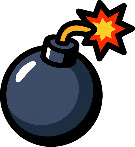 bomb.
In-Game asset.  2d.  High contrast.  No shadows