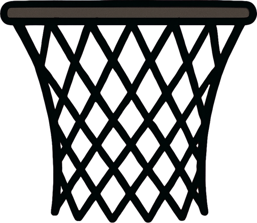 Basketball net. Just the net not the hoop side view 2d 2d side view just the not the hoop or backboard
In-Game asset.  2d.  High contrast.  No shadows