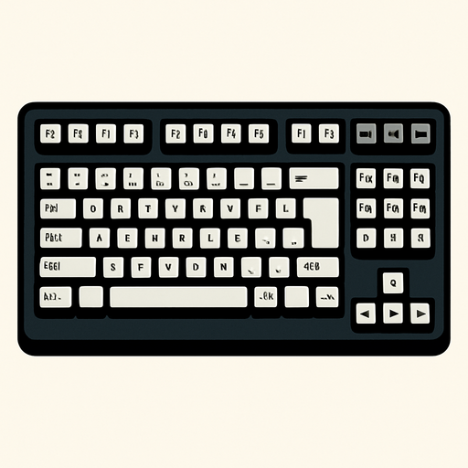 PC Klavye.
In-Game asset.  2d.  High contrast.  No shadows