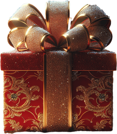 gift package with christmas decor
