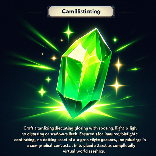 Could also be a green crystal pulsing with soft light..
Single Game Texture.  In-Game asset.  2d.  Blank background.  High contrast.  No shadows