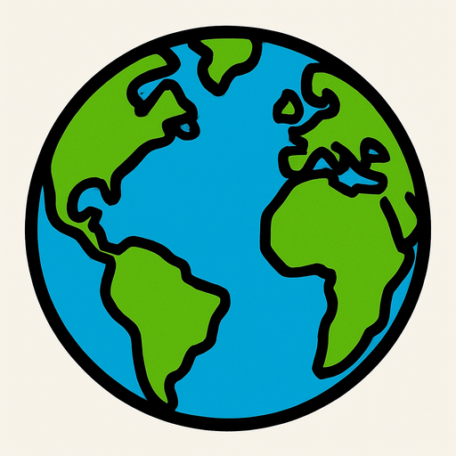 Planeta tierra.
In-Game asset.  2d.  High contrast.  No shadows