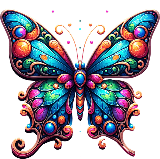 generate a butterfly.
Single Game Texture.  In-Game asset.  2d.  Blank background.  High contrast.  No shadows