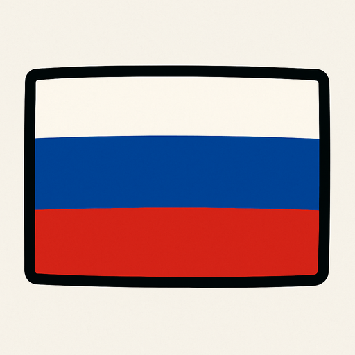 russia flag.
In-Game asset.  2d.  High contrast.  No shadows