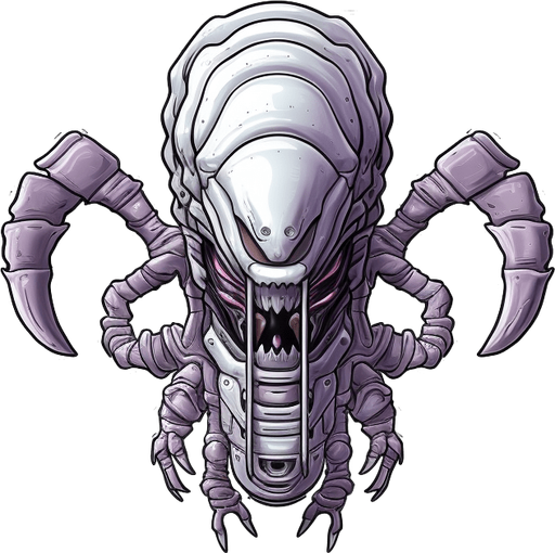 Alien enemy, adopted to space, flying down
Game Texture. In-Game asset. 2d. Pixelart. White background. Blank background. Low detail. High contrast.