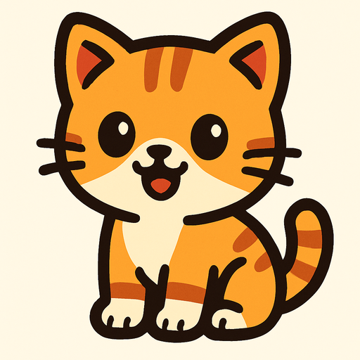 bebek kedi.
In-Game asset.  2d.  High contrast.  No shadows