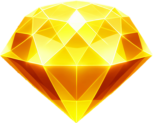yellow orb like a diamond cut gem. transparent background..
Single Game Texture. In-Game asset. 2d. Blank background. High contrast. No shadows.