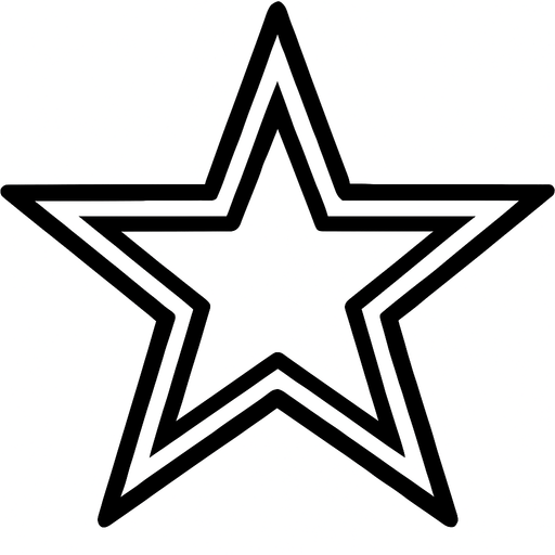 Double the black border of the star