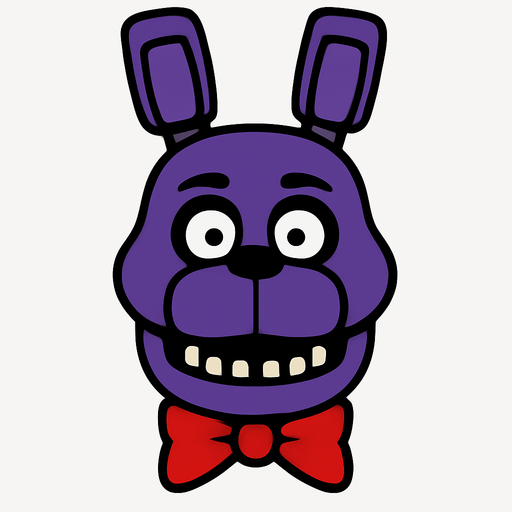 Bonnie head.
In-Game asset.  2d.  High contrast.  No shadows