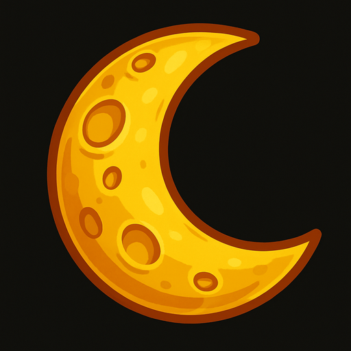 Moon.
In-Game asset.  2d.  High contrast.  No shadows